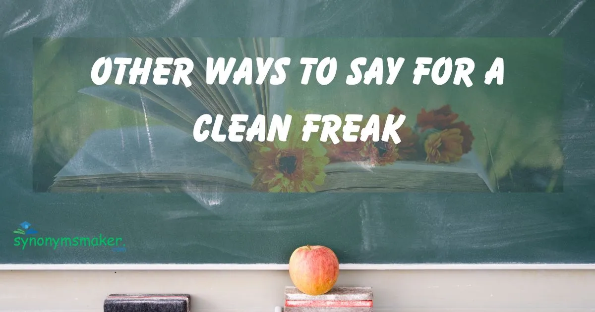 Other Ways to say For a Clean Freak