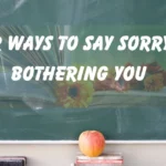 Sorry for Bothering You