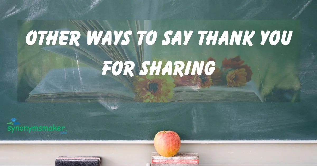 Thank You for Sharing