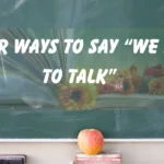 “We Need to Talk”