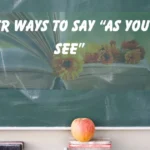 “As You Can See”