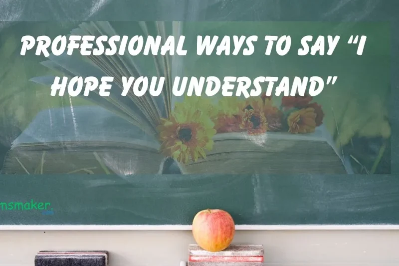 15+ Professional  Ways to Say “I Hope You Understand”