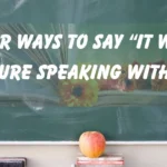 “It Was a Pleasure Speaking With You"