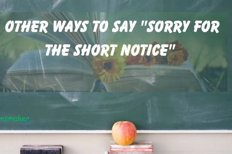 15+ Other Ways to Say “Sorry for the Short Notice” 2025