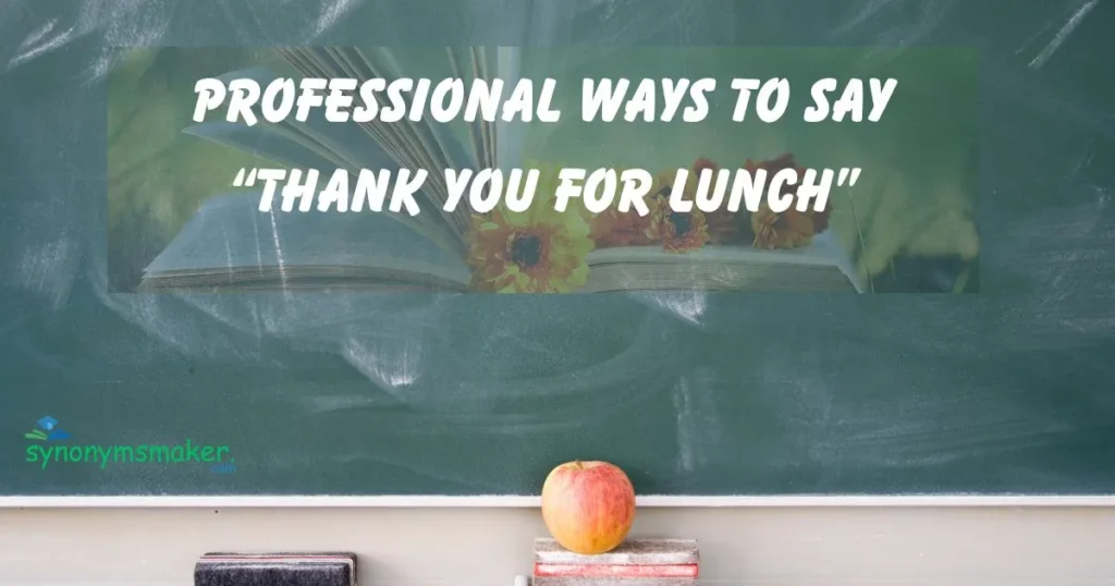 “Thank You for Lunch”