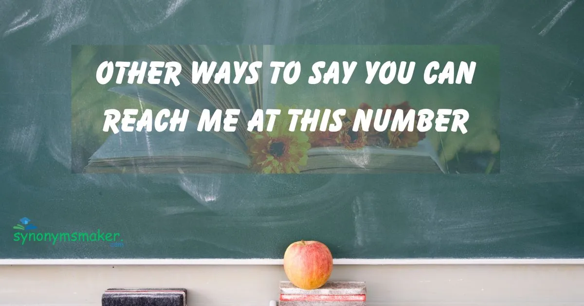 You Can Reach Me at This Number